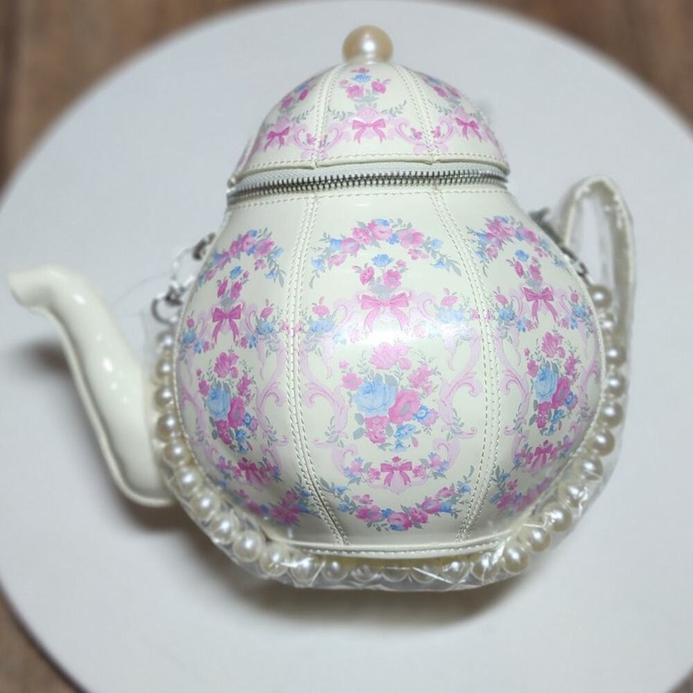 Dolls Kill Sugar Thrillz Tea Society Handbag Regency Teapot Bag Purse Kettle - Picture 3 of 10